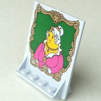 Деталь Lego 40249px2 Door 2 x 5 x 5 Swivel, Bracket Base with HP The Fat Lady Portrait Pattern