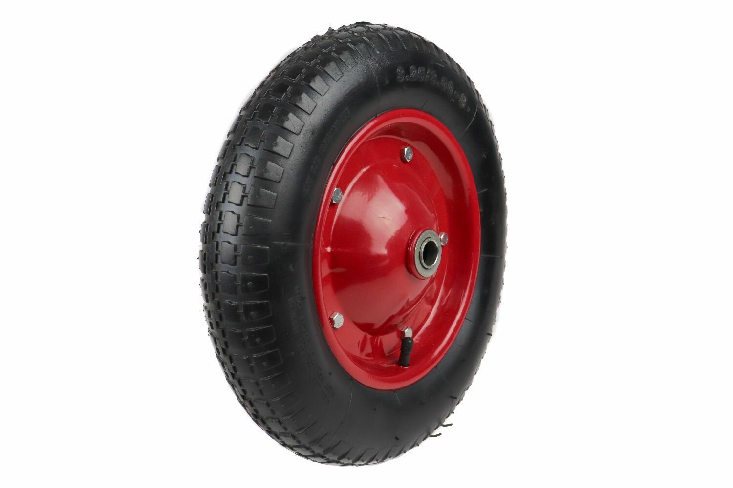 Колесо тачки садовой 8" 3,00/3,25-8" (W13) (под ось 20мм) ступица, подшипник, камера