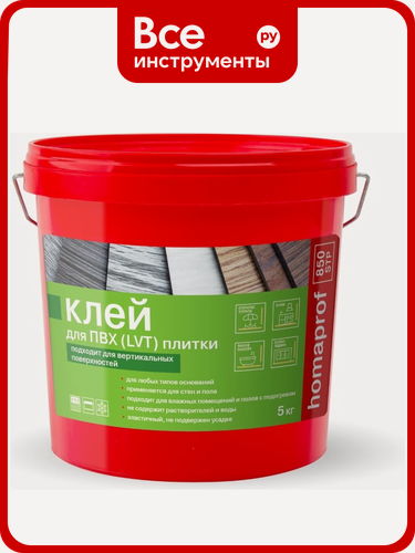 Изображение товара Однокомпонентный гибридный клей для приклеивания ПВХ покрытий на любые поверхности, водостойкий, морозостойкий