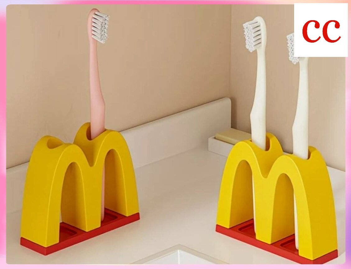 McDonald’s держатель для зубной щетки, желто-красный, подставка для зубных щеток