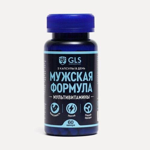 Изображение товара Мультивитамины GLS "Мужская формула", для иммунитета, для потенции, 60 капсул
