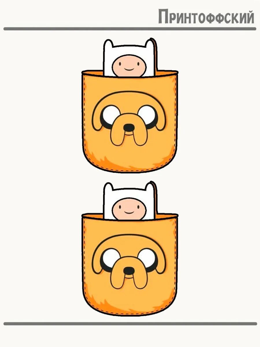 2-е (Две) Термонаклейки Adventure Time