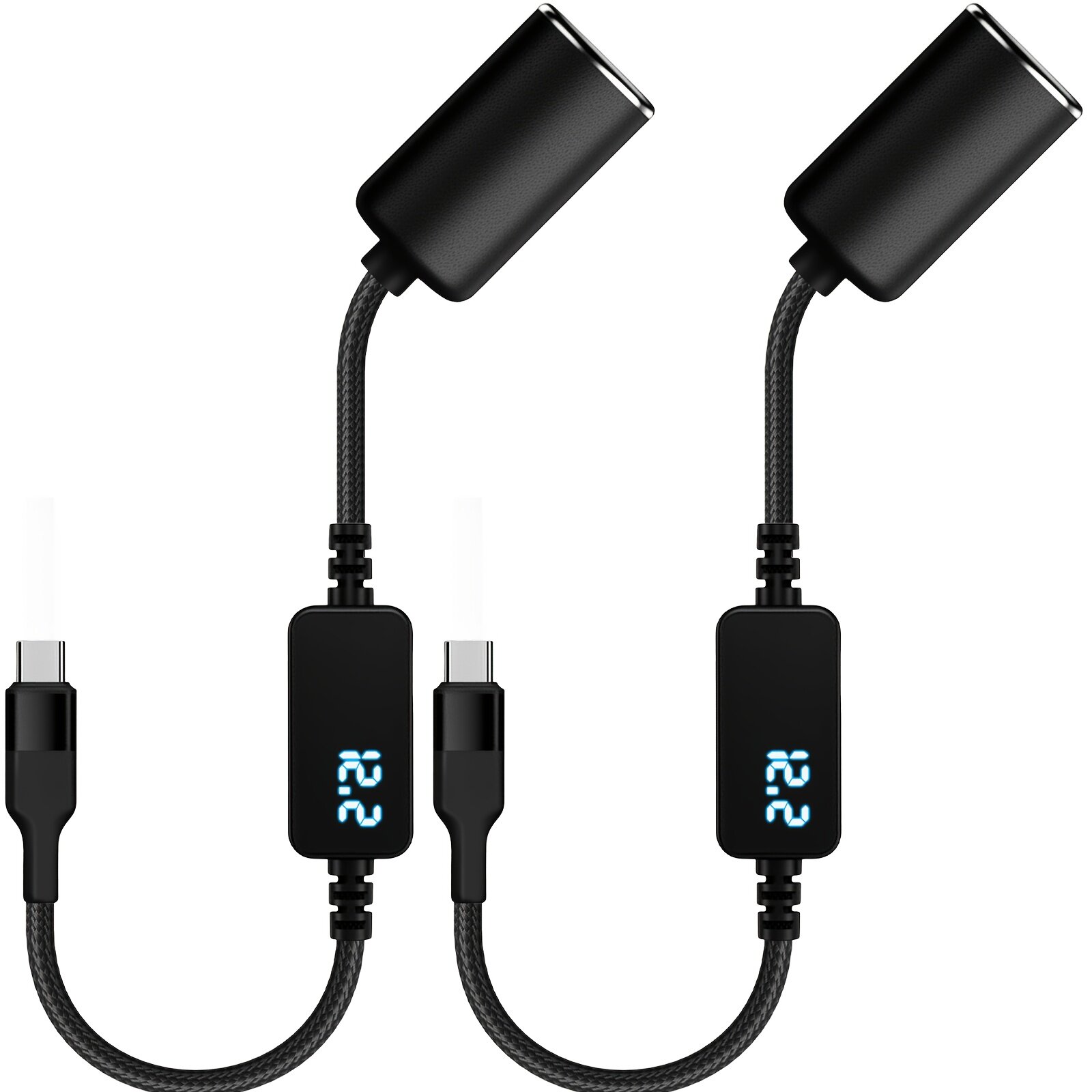 Переходник в прикуриватель 12В с кабелем USB Type-C, 18 Вт, для видеорегистратора, автомобильных светодиодных лент и GPS, 2 шт.