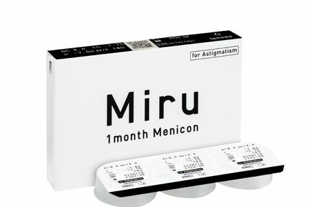 Ежемесячные контактные линзы 1 Month for Astigmatism, ось 160, цилиндр -1,25, оптическая сила -2,25