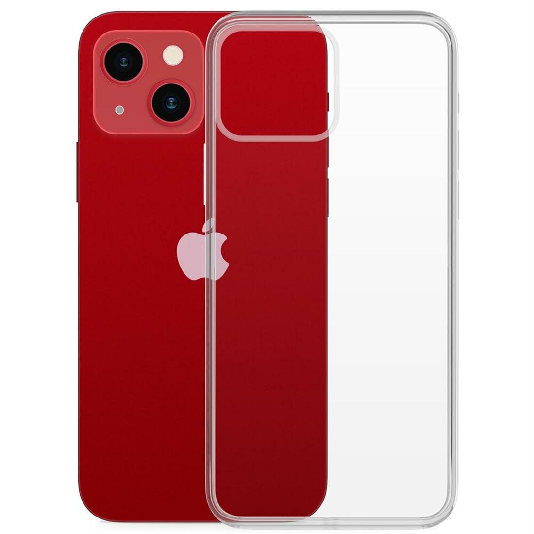 Чехол Krutoff "Clear Case", для iPhone 13, прозрачный, защита камеры