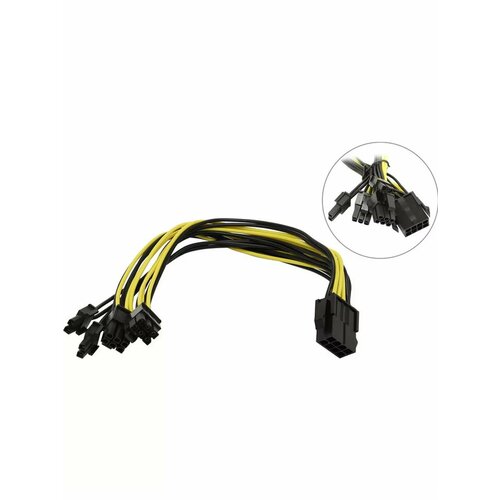 фото Переходник питания для видеокарт «b&p» 8pin -> 2x6 / 8pin pci-e с двумя разборными 6- или 8-пиновыми разъемами b&p cable collection