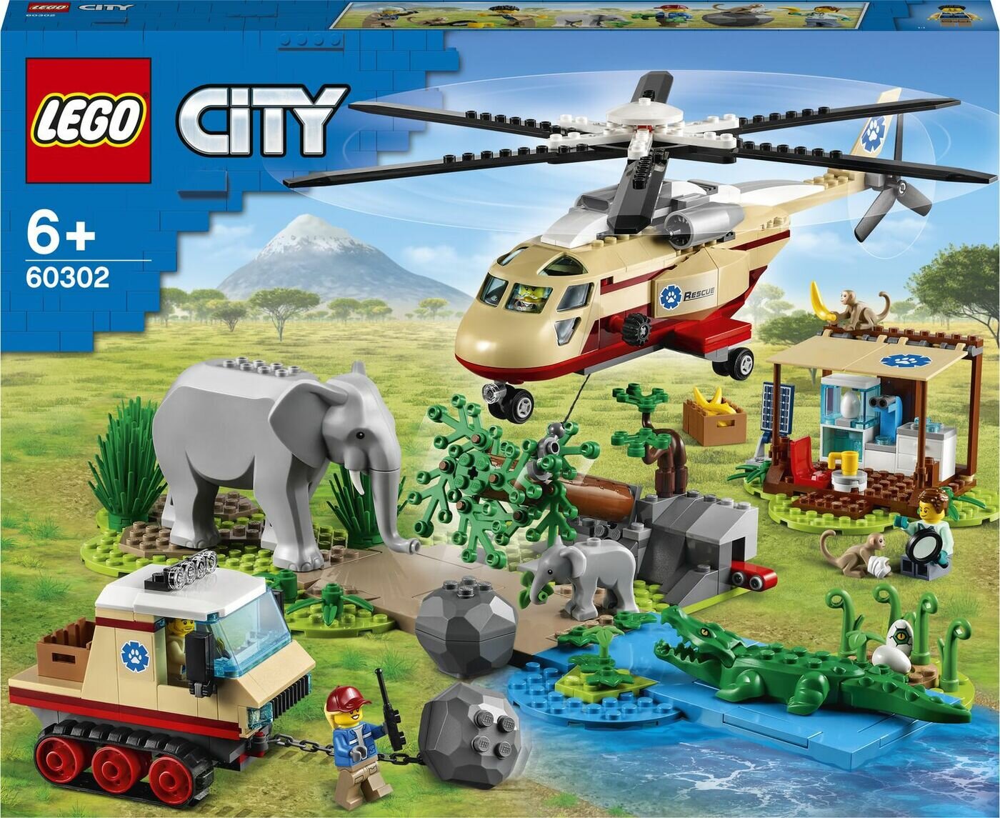 Конструктор LEGO City Wildlife 60302 Операция по спасению зверей