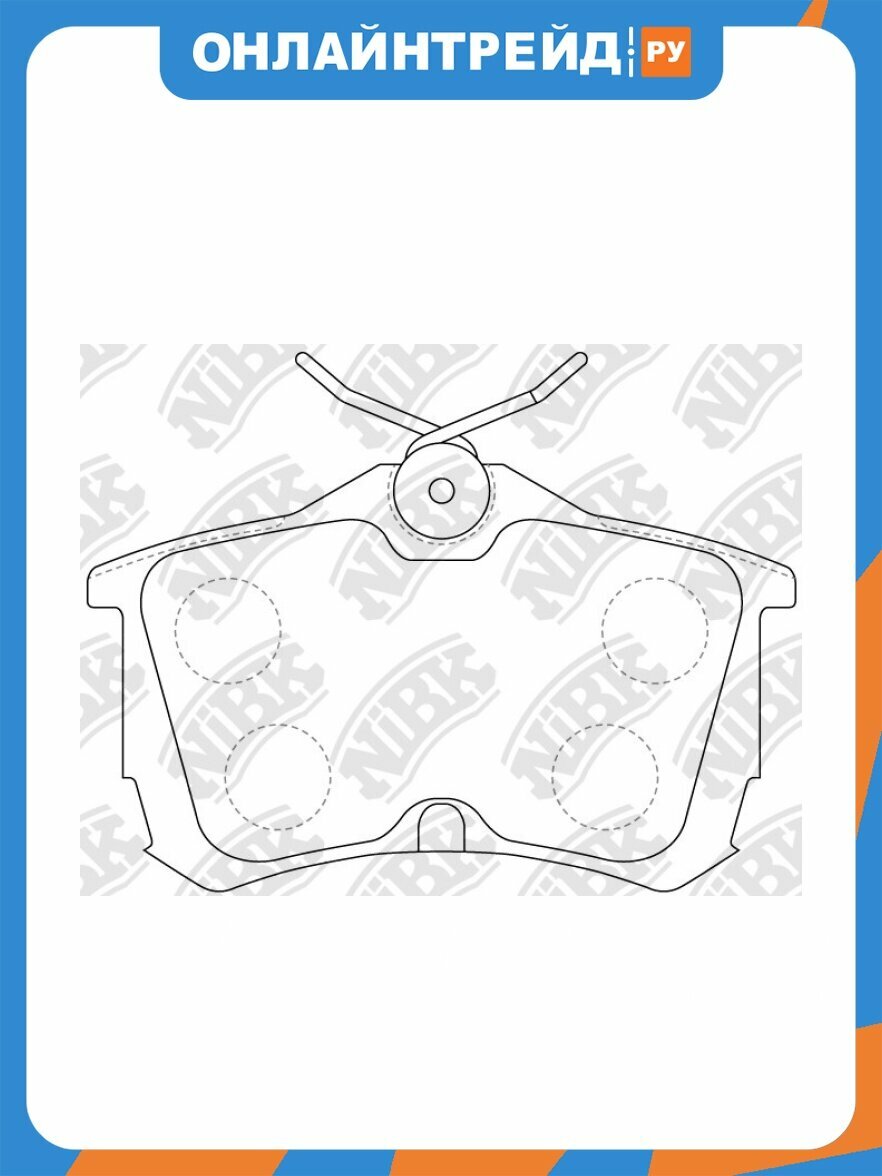 Колодки тормозные дисковые Nibk PN8109, 4 шт