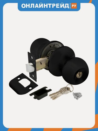 Изображение товара Ручка защелка Punto DK672 BL-ET (6072 BL-E ) (кл./фик.) черный
