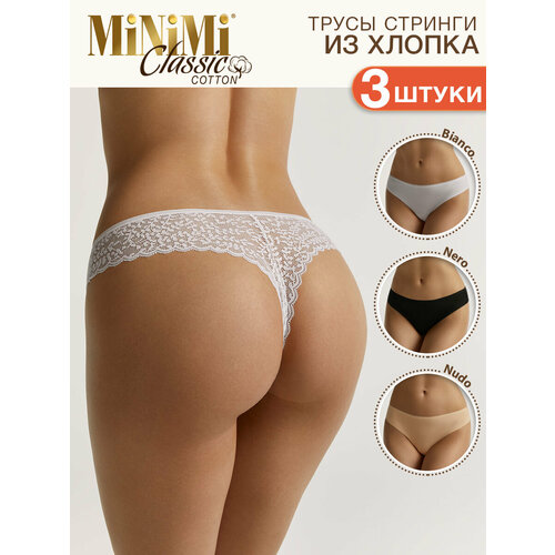 фото Трусы minimi mi 2111b classic трусы string, комплект из 3 шт., размер 48, мультиколор