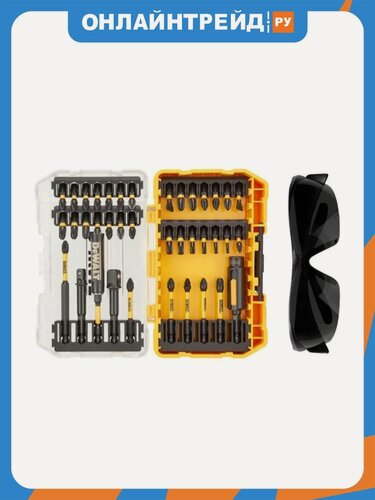 Изображение товара Набор ударных бит Dewalt FLEXTORQ DT70740T + защитные очки