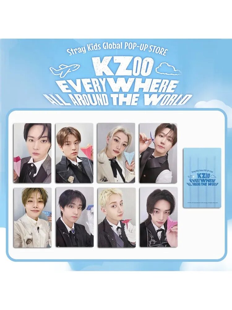 Фотокарточки Stray Kids Global Pop-up Коллекционные карты Подарок для фаната SKZOO карточки
