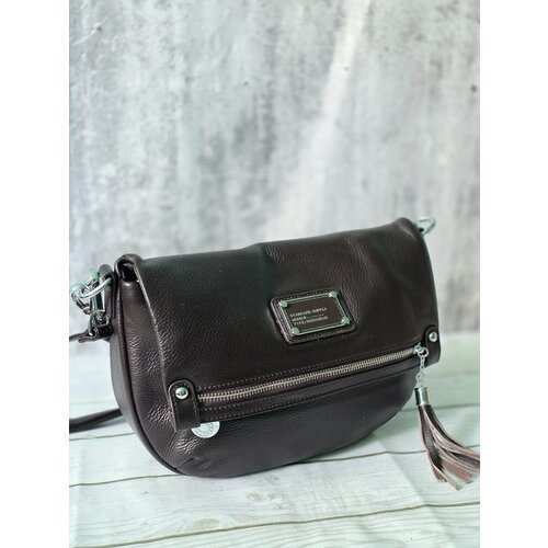 фото Сумка кросс-боди bag irafrail большая кросс-боди, фактура матовая, зернистая, кофе