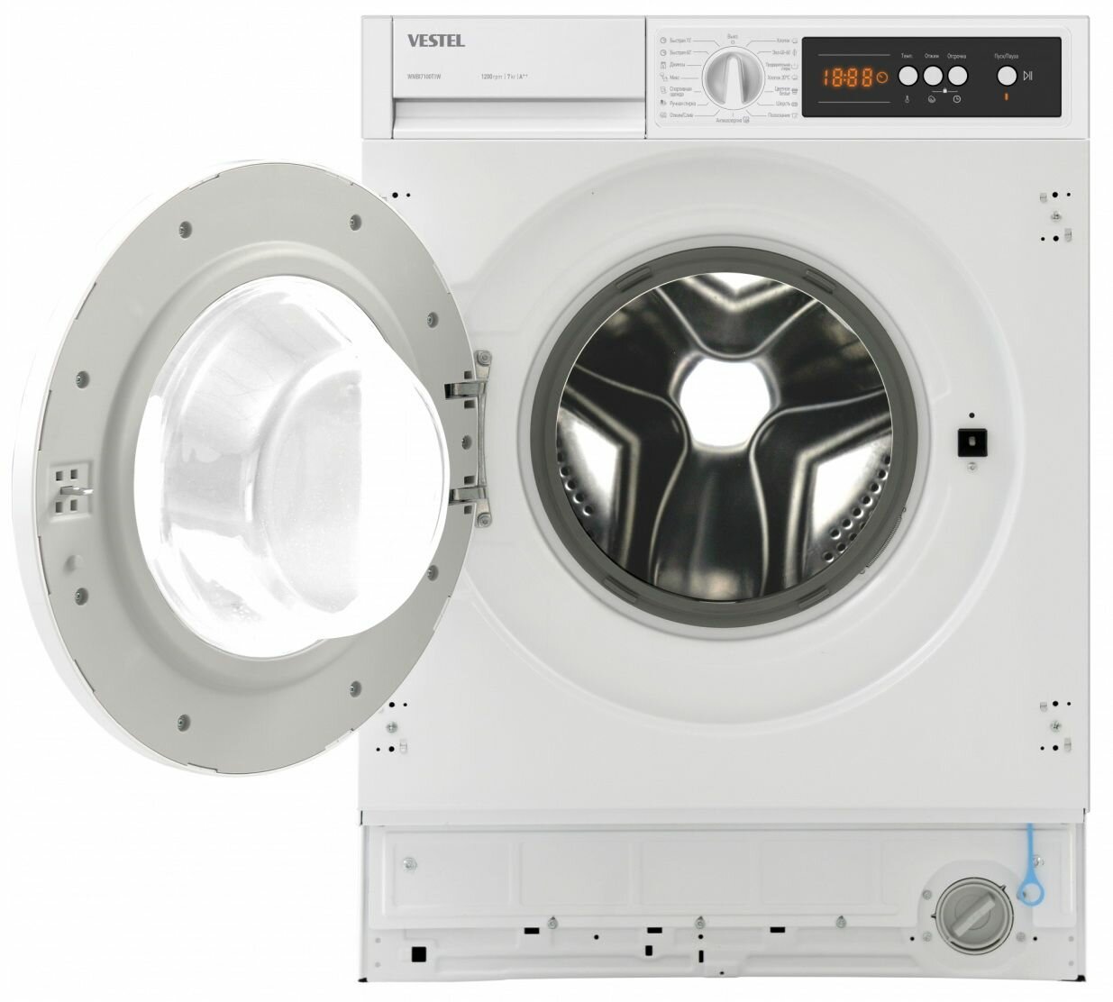 Встраиваемая стиральная машина Vestel WMBI7100T1W 7 кг, белый