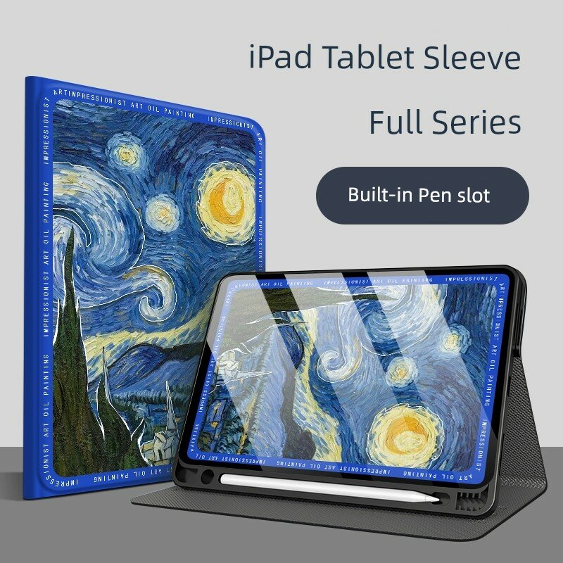 Чехол для Apple iPad Pro 2024, новый, с эффектом звездного неба, для Air 3/4/5 с отсеком для стилуса, для Mini 6/5,