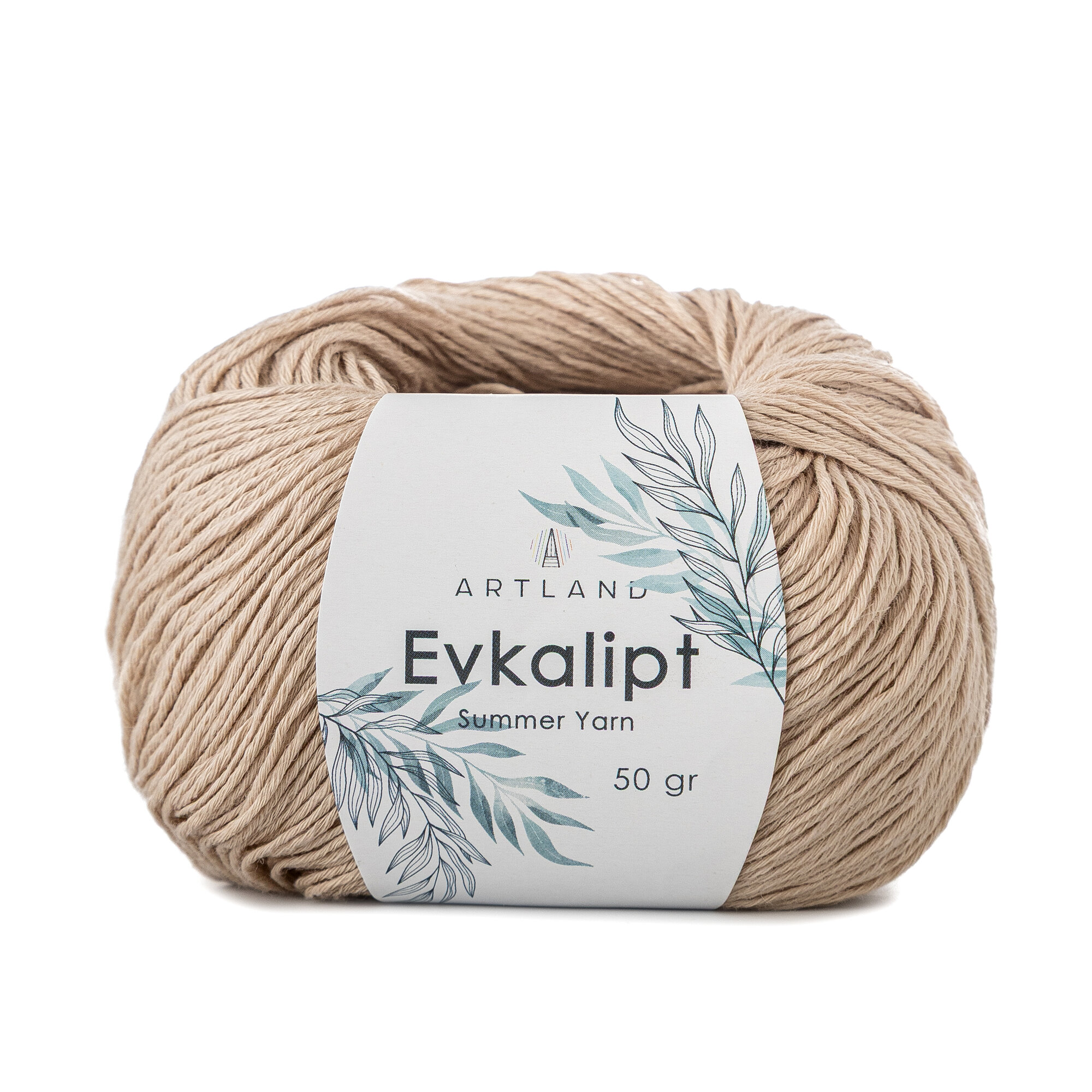Пряжа для вязания Evkalipt Artland 1 моток (200 м, 50 гр), цвет 03 бежевый