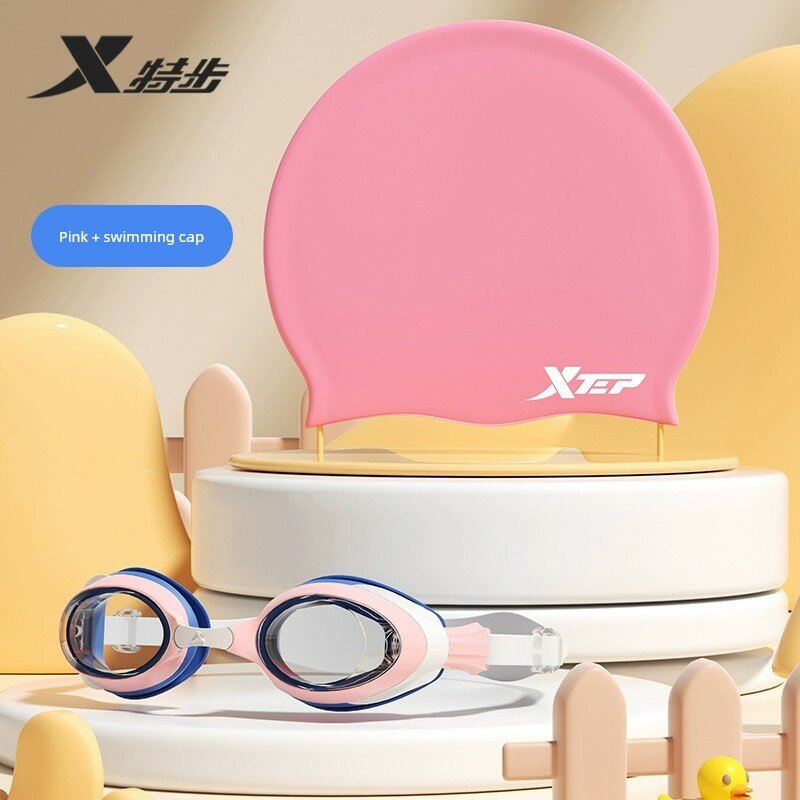 Детские очки для плавания Xtep, очки для плавания для девочек и мальчиков, водонепроницаемые и противотуманные,