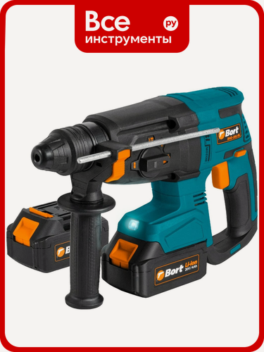 Изображение товара Аккумуляторный перфоратор BORT BHD-20Li-BL, Аккумуляторный перфоратор bort bhd-20li-bl 93412697 работает в трех режимах