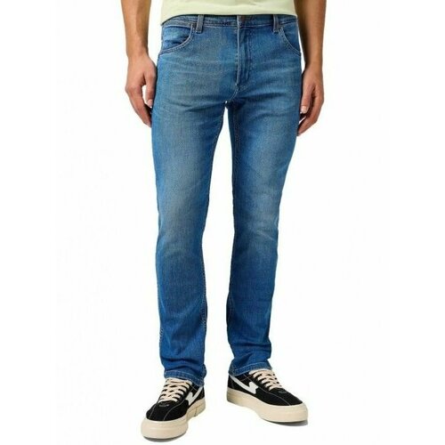 фото Джинсы зауженные wrangler, размер w38/l36, синий