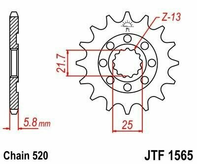 JT Звезда передняя (ведущая) JTF1565.14SC