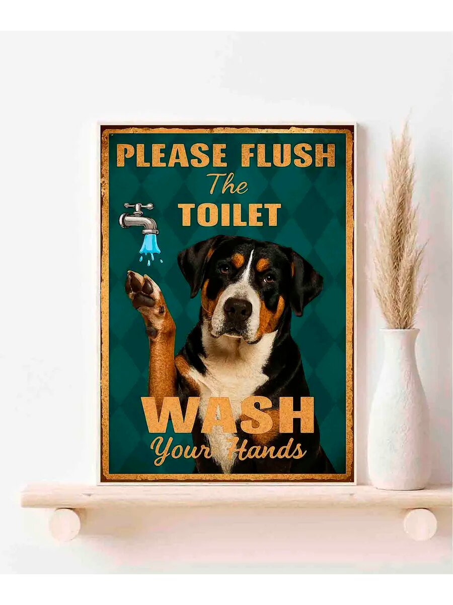 Большая швейцарская горная собака, Please Flush The Toilet,