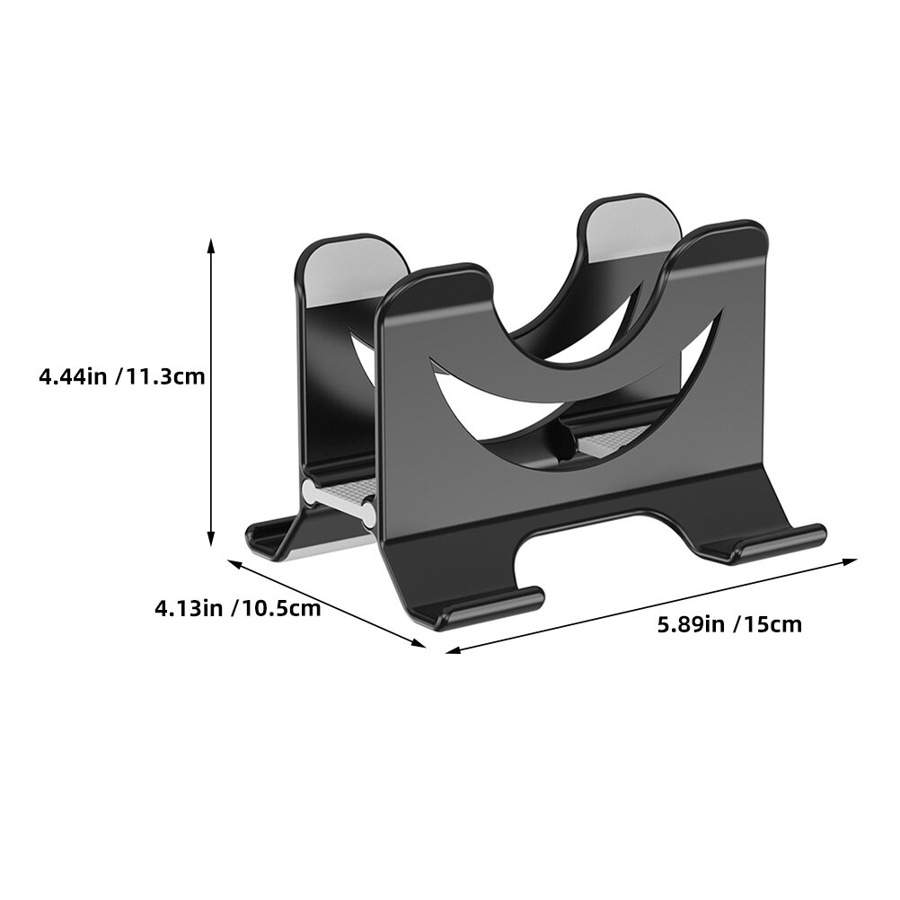 Подставка Для Ноутбука На Высоте Из Abs И Силикона Чёрного Цвета 15.00X11.30X10.50Cm