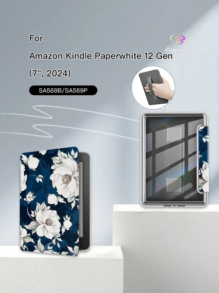 Чехол-книжка для Amazon Kindle Paperwhite12Gen(7",2024)/Kindle Colorsoft(7",2024/2025), SA568B/SA569P/SA59CP , Полиметилметакрилатный материал Можно держать в одной руке