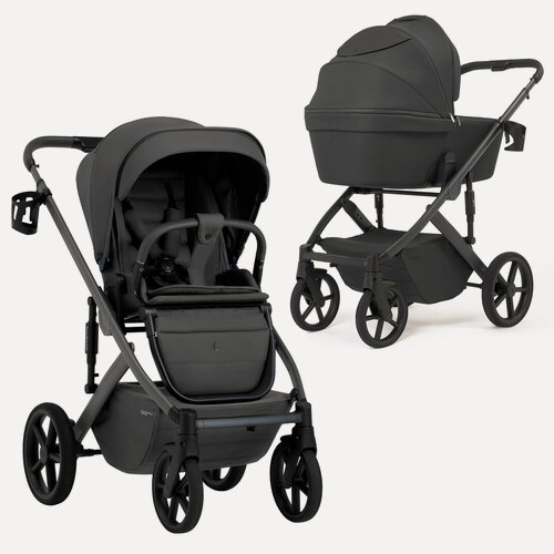 Изображение товара Детская коляска 2в1 Sweet Baby Dolce, цвет Dark Grey SBL (Графитовый), артикул производителя 427707