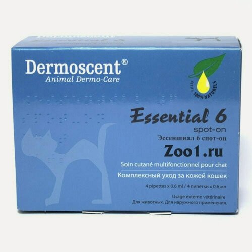 Изображение товара Эссеншиал 6 Спот-Он (для кошек) 4пип. х0,6мл/упаковка