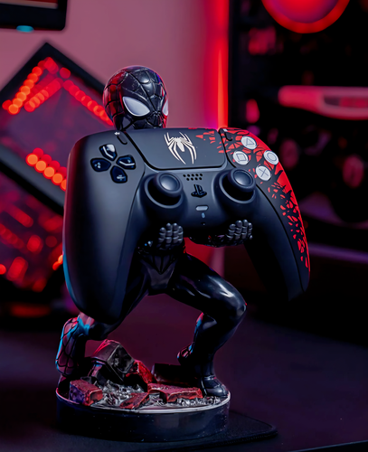 Изображение товара Фигурка-подставка / держатель для геймпада / смартфона / пульта (Человек паук - черный (Spider Man)