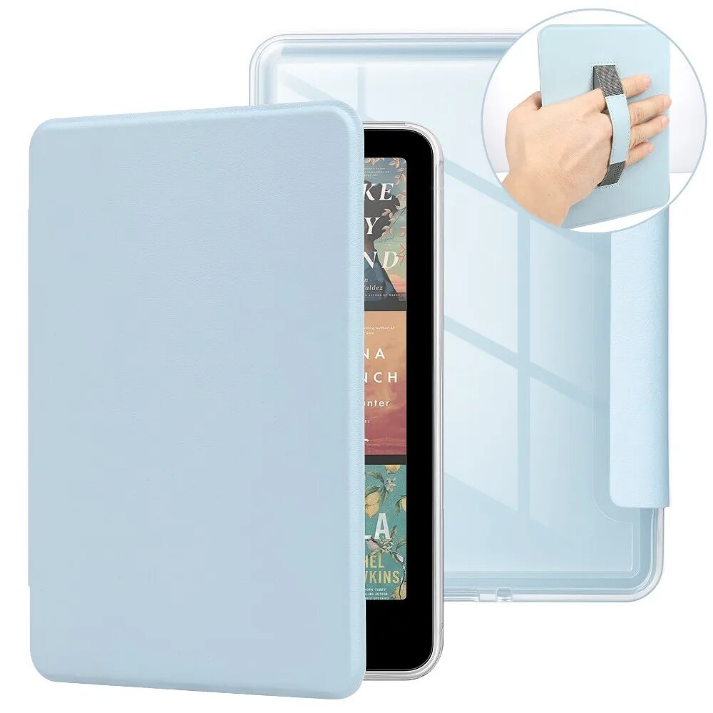 Складной чехол-книжка из полиуретана для Kindle Paperwhite 12-го Голубой, Ice Blue