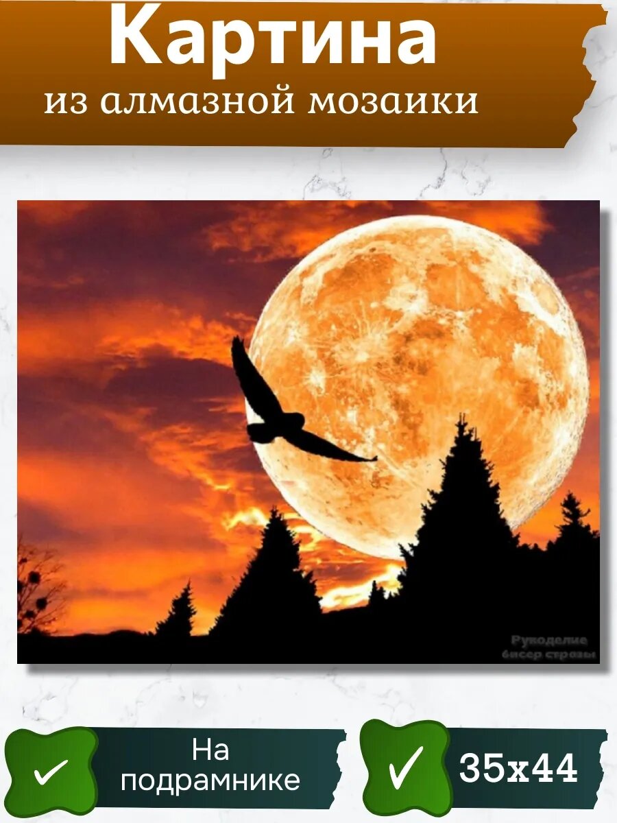 Алмазная мозаика на подрамнике 35х44
