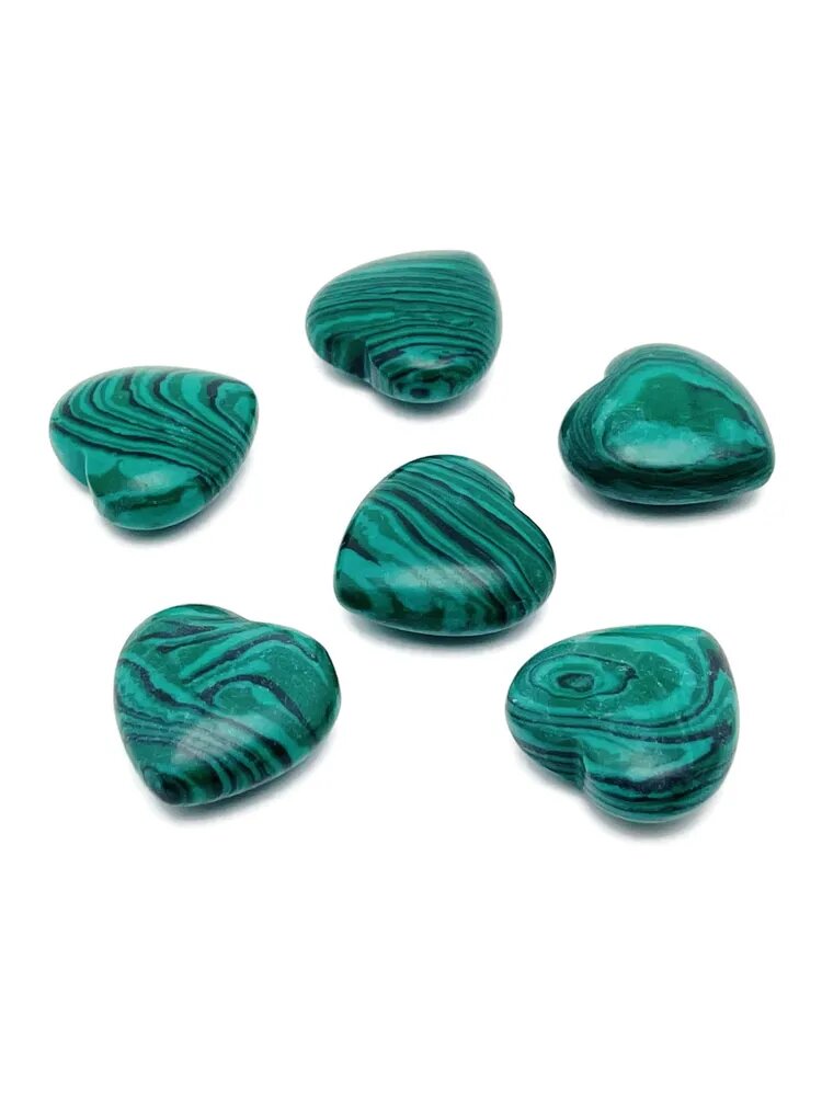 Сердце из малахита 25mm- камень защиты и трансформации