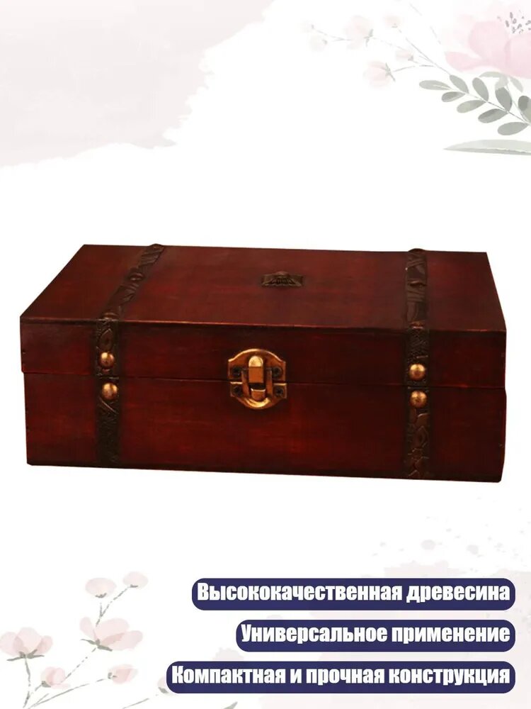 Антикварная деревянная шкатулка для покерных карт, таро, украшений и декора дома