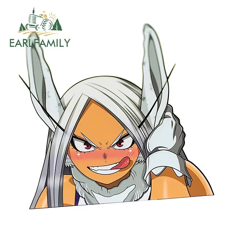 EARLFAMILY 13 см x 12,4 см для Miruko: забавные автомобильные наклейки, аксессуары для авто, милые кавайные стикеры, индивидуальная автографика