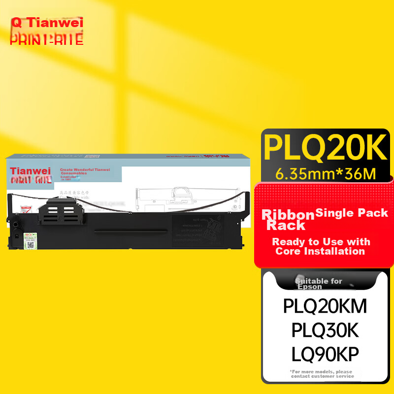 Картридж с лентой PRINT-RITE PLQ20K совместимый с принтерами EPSON PLQ20K 20KM 30K LQ90KP 22KCS Цвет：1 картридж с