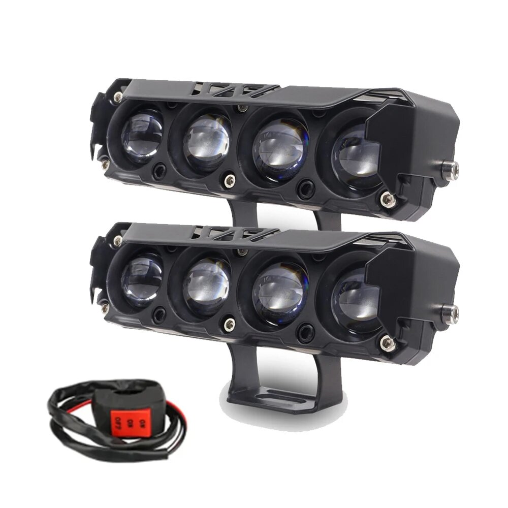 2x Мото фара-проектор 4Eye, 12В, LED
