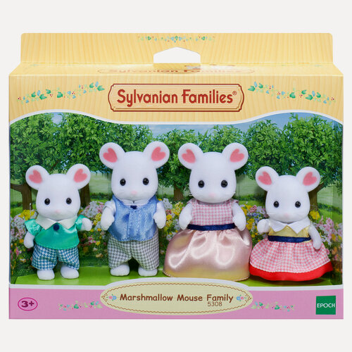 Изображение товара Набор игровой Sylvanian Family "Семья Зефирных Мышек", текстиль, пластик, подвижные лапки/ножки/голова