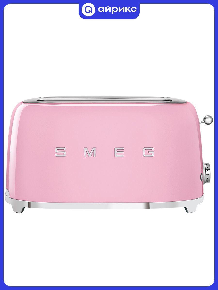 Тостер SMEG TSF02PKEU, 1500 Вт, 2 отделения, 6 режимов, розовый