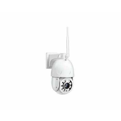 фото Уличная беспроводная купольная поворотная 4k 3g/4g ip-камера 8mp link nc910g-8g-20x-8mp(белая) (w4036ru) с записью на sd. интеллектуальное обнаружени