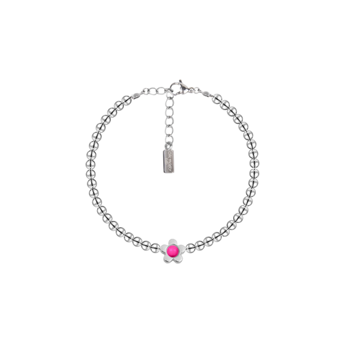 Браслет Oh Mary Did, гематит, жемчуг Swarovski синтетический, размер one size, ярко-розовый