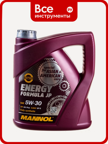 Изображение товара Синтетическое моторное масло MANNOL ENERGY FORMULA JP 5W30 4 л 1060, двигателей японских