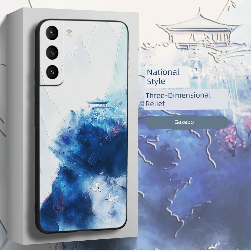Чехол для телефона Galaxy S25+ с изображением павильона - прозрачный силиконовый защитный чехол