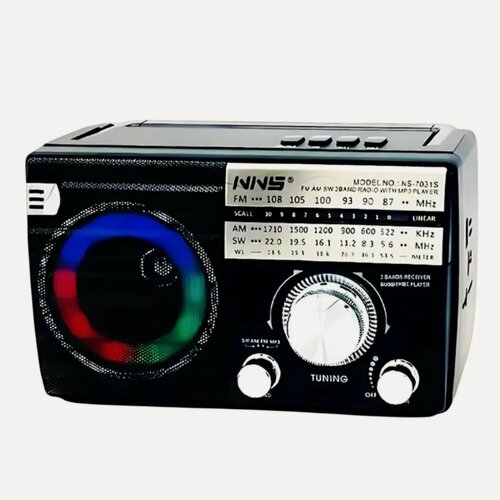 Изображение товара Солнечная Bluetooth-колонка NNS Многофункциональная AM FM / SW RGB Лампа Портативный РадиопРиемни