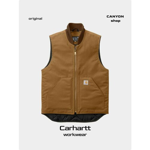 фото Жилет carhartt базовая коллекция, размер l, brown