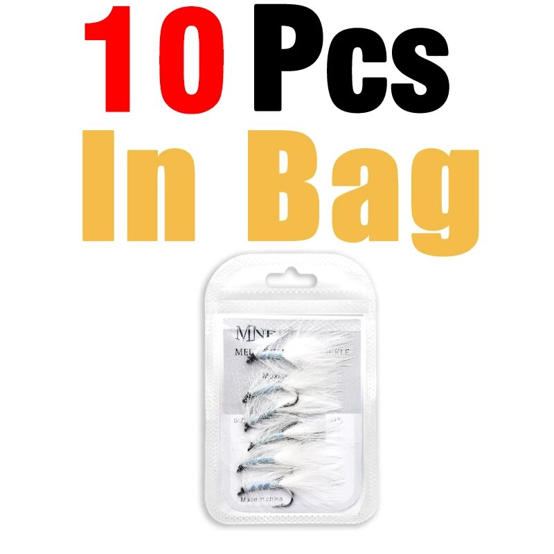 MNFT Мухи для ловли рыбы 10Pcs In Bag