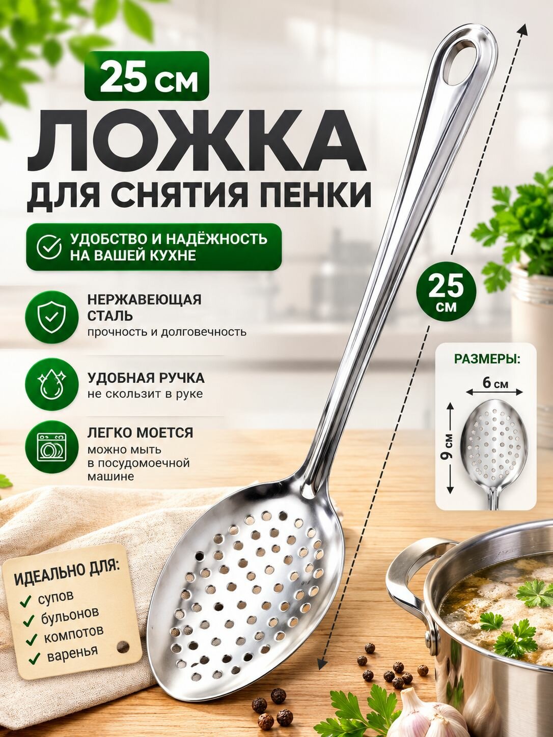 Ложка для удаления пенки