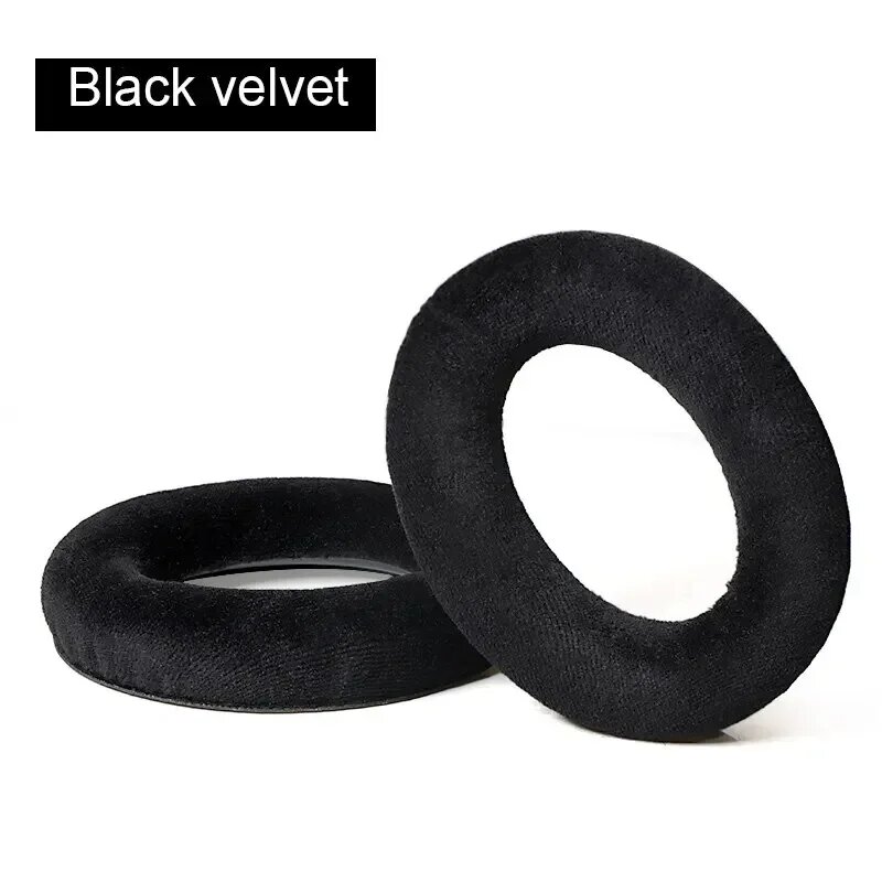 Кожаные амбушюры для Sennheiser HD515 HD518 HD555 HD558 HD595 Black velvet