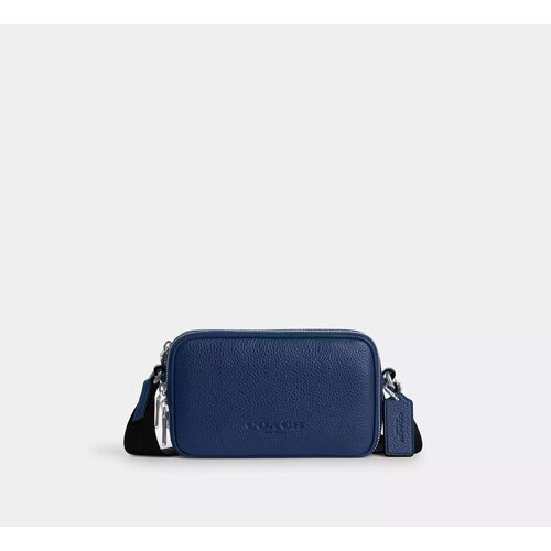 фото Сумка кросс-боди coach colton crossbody bag 19, фактура зернистая, синий