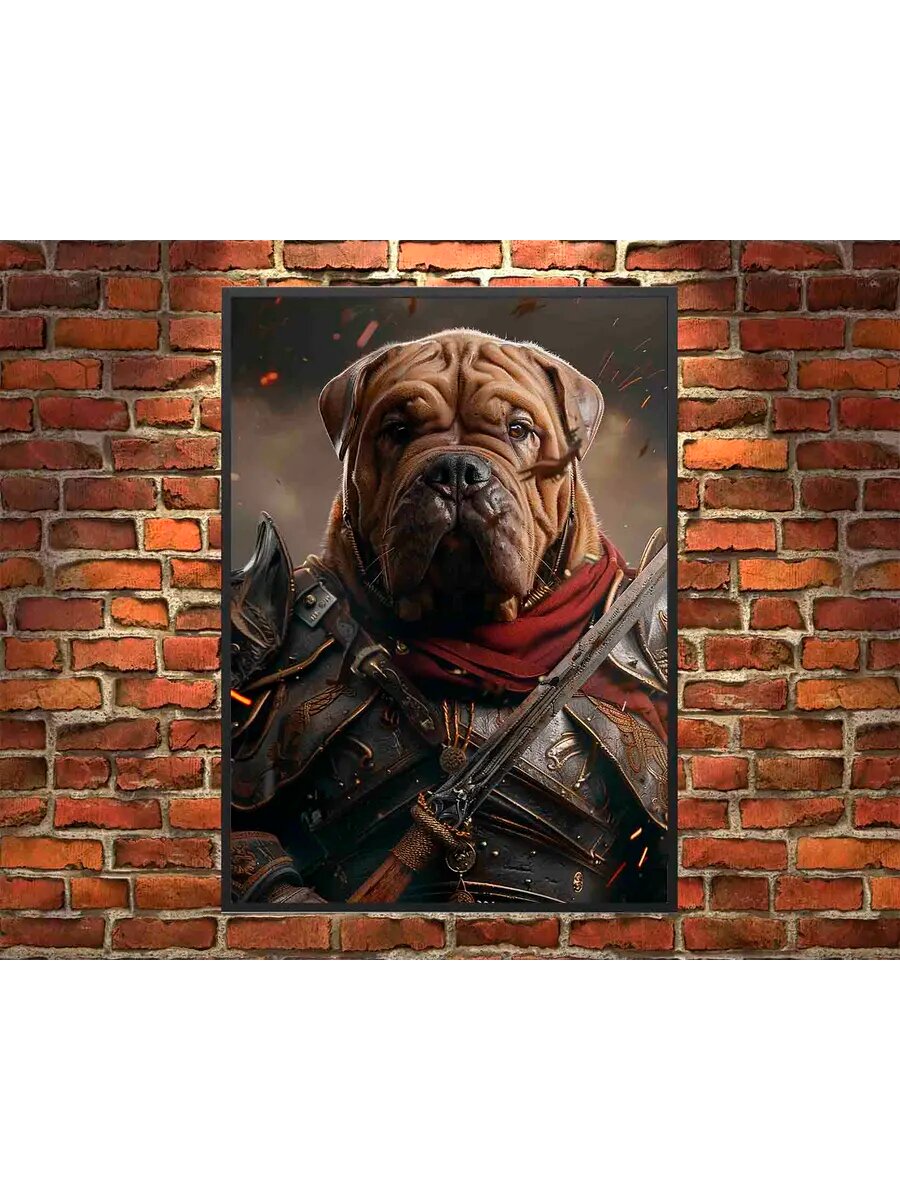 Китайский Шарпей Гладиатор 3, Плакат 30x42см